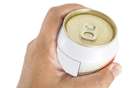 a hand opening  beer canの写真素材