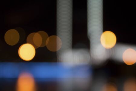 Neon abstract city night bokeh backgroundの写真素材