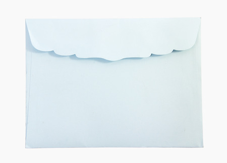 Light blue envelope isolated on white.の写真素材