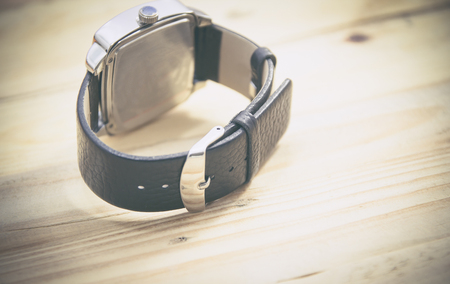 back view of latch on watch ,retro toneの写真素材