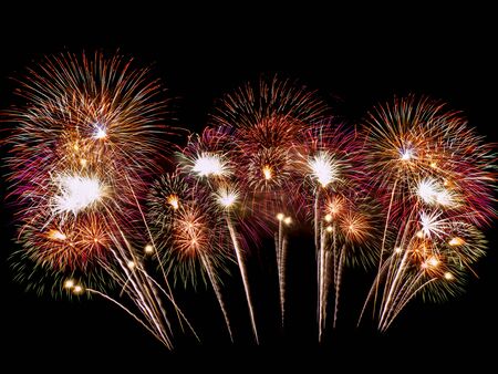 Colorful firework in dark skyの写真素材