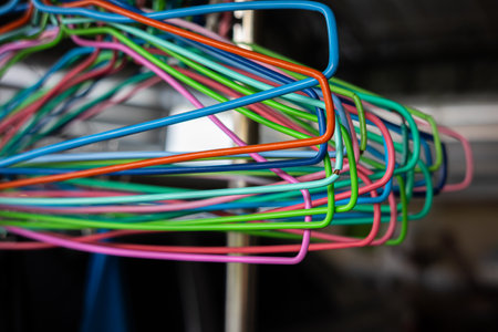 The Colorful Clothes Hanger.の写真素材