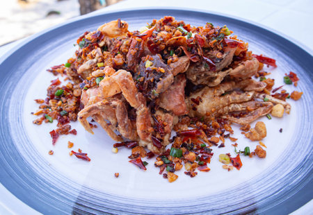 Spicy stir-fried soft shell Crab Thai food styleの写真素材