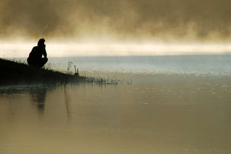 morning at pang-oong thailandの写真素材