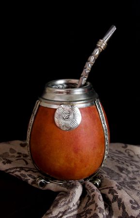 Yerba mate is a traditional tonic drink in south america.の写真素材