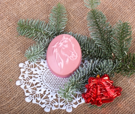 Handmade gift Soap with image of horseの写真素材