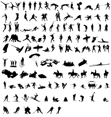 sportsilhouettes setのイラスト素材