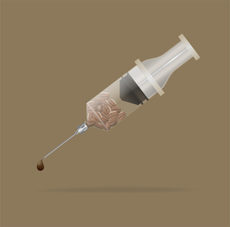 Addicted to coffee.のイラスト素材