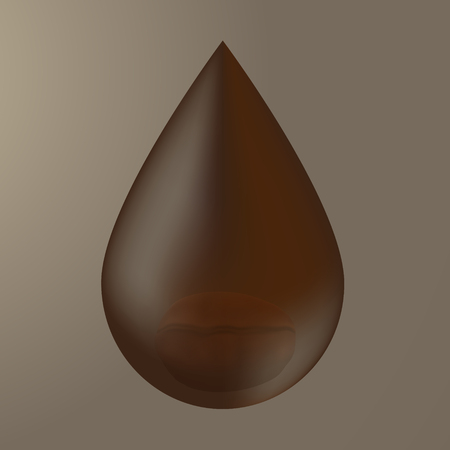 Coffee drop isolated on background.のイラスト素材