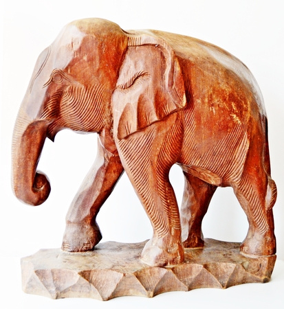 Wooden Elephantの写真素材