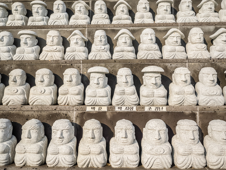 Pattern of Buddhist Saints Stone, in Korean Architectural Style, in Pattern, Background, Religious and Belief conceptの写真素材