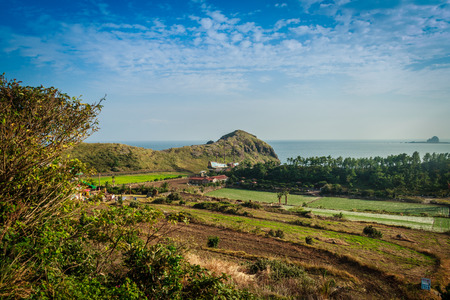 Jeju Island, KOREA - NOVEMBER 12: The tourist visited Sanbanggulsa temple that located on Sanbangsan Mountain. On the way to the cave, with the temple in it you have multiple buildings - 12 NOVEMBER 2016のeditorial素材