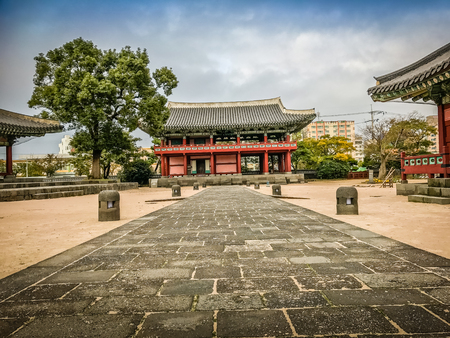 Jeju Mokgwana, the oldest remaining building in Jeju for former central government office where the Joseon Period Magistrate of Jeju from 1392 to 1910のeditorial素材