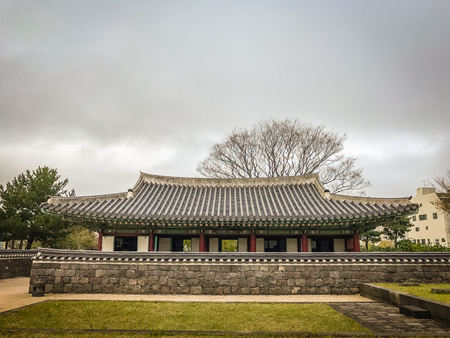 Jeju Mokgwana, the oldest remaining building in Jeju for former central government office where the Joseon Period Magistrate of Jeju from 1392 to 1910のeditorial素材