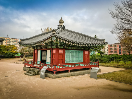 Jeju Mokgwana, the oldest remaining building in Jeju for former central government office where the Joseon Period Magistrate of Jeju from 1392 to 1910のeditorial素材