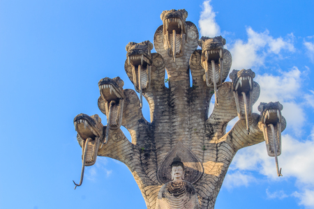 Sala Keoku, the park of giant fantastic concrete sculptures inspired by Buddhism and Hinduism. It is located in Nong Khai, Thailandのeditorial素材