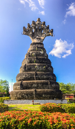 Sala Keoku, the park of giant fantastic concrete sculptures inspired by Buddhism and Hinduism. It is located in Nong Khai, Thailandのeditorial素材