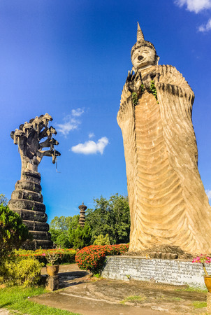 Sala Keoku, the park of giant fantastic concrete sculptures inspired by Buddhism and Hinduism. It is located in Nong Khai, Thailandのeditorial素材