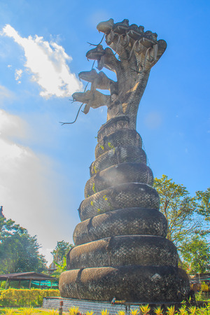 Sala Keoku, the park of giant fantastic concrete sculptures inspired by Buddhism and Hinduism. It is located in Nong Khai, Thailandのeditorial素材