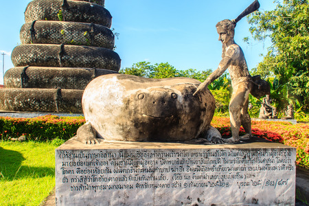 Sala Keoku, the park of giant fantastic concrete sculptures inspired by Buddhism and Hinduism. It is located in Nong Khai, Thailandのeditorial素材