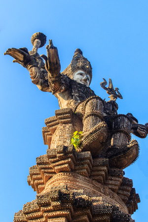 Sala Keoku, the park of giant fantastic concrete sculptures inspired by Buddhism and Hinduism. It is located in Nong Khai, Thailandのeditorial素材