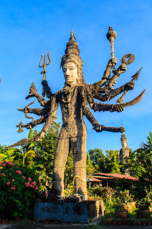 Sala Keoku, the park of giant fantastic concrete sculptures inspired by Buddhism and Hinduism. It is located in Nong Khai, Thailandのeditorial素材