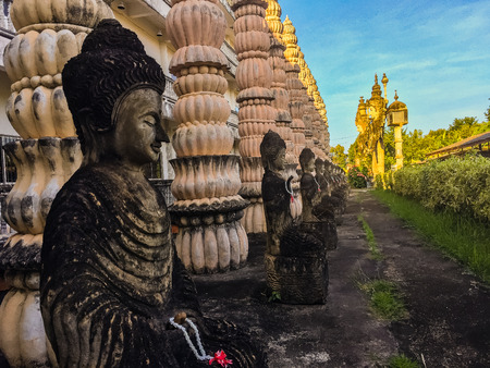 Sala Keoku, the park of giant fantastic concrete sculptures inspired by Buddhism and Hinduism. It is located in Nong Khai, Thailandのeditorial素材