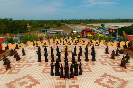 Beautiful Chinese's style sculptures at Anek Kusala Sala (Viharn Sien), Thai-Chinese temple in Pattaya, Thailand. It was built in 1987 and is one of popular tourist attractionsのeditorial素材