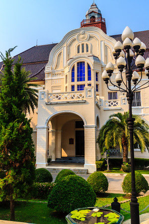 Beautiful Landscape and Architecture of Phra Ramratchaniwet Palace (Wang Ban Peun), former the king Rama 5 palace, one of the main public tourist attractions in Phetchaburi, Thailandのeditorial素材