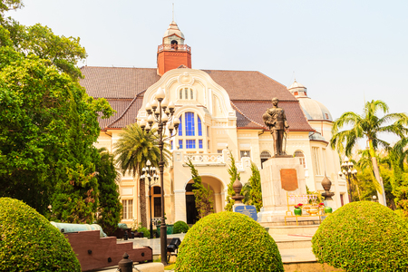 Beautiful Landscape and Architecture of Phra Ramratchaniwet Palace (Wang Ban Peun), former the king Rama 5 palace, one of the main public tourist attractions in Phetchaburi, Thailandのeditorial素材