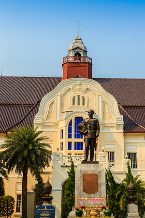Phetchaburi, Thailand - March 19, 2015: Beautiful Landscape and Architecture of Phra Ramratchaniwet Palace (Wang Ban Peun), former the king Rama 5 palace, one of the main public tourist attractions in Phetchaburi, Thailandのeditorial素材