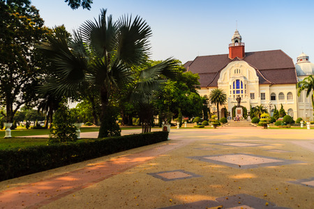 Beautiful Landscape and Architecture of Phra Ramratchaniwet Palace (Wang Ban Peun), former the king Rama 5 palace, one of the main public tourist attractions in Phetchaburi, Thailandのeditorial素材