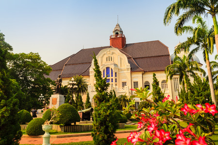 Beautiful Landscape and Architecture of Phra Ramratchaniwet Palace (Wang Ban Peun), former the king Rama 5 palace, one of the main public tourist attractions in Phetchaburi, Thailandのeditorial素材