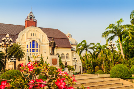 Phetchaburi, Thailand - March 19, 2015: Beautiful Landscape and Architecture of Phra Ramratchaniwet Palace (Wang Ban Peun), former the king Rama 5 palace, one of the main public tourist attractions in Phetchaburi, Thailandのeditorial素材