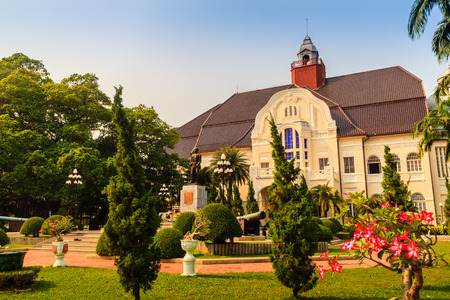Beautifil Architecture of Phra Ramratchaniwet Palace (Wang Ban Peun), former the king Rama 5 palace, one of the main tourist attractions in Phetchaburi, Thailandのeditorial素材