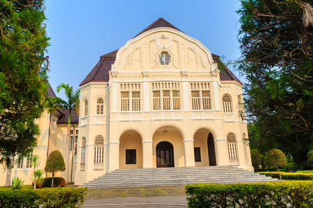 Beautiful Landscape and Architecture of Phra Ramratchaniwet Palace (Wang Ban Peun), former the king Rama 5 palace, one of the main public tourist attractions in Phetchaburi, Thailandのeditorial素材