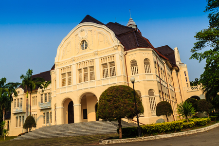Beautiful Landscape and Architecture of Phra Ramratchaniwet Palace (Wang Ban Peun), former the king Rama 5 palace, one of the main public tourist attractions in Phetchaburi, Thailandのeditorial素材