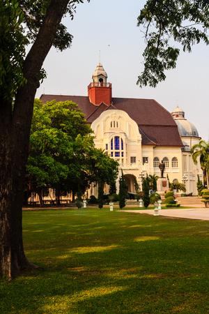 Beautiful Landscape and Architecture of Phra Ramratchaniwet Palace (Wang Ban Peun), former the king Rama 5 palace, one of the main public tourist attractions in Phetchaburi, Thailandのeditorial素材