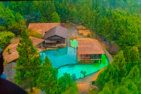 Nantou, Taiwan - November 21, 2015: Formosa Aboriginal Culture Village was located next to Sun Moon Lake near Puli in Nantou County, the Formosan Aboriginal Culture Village is an amusement park connected to and accessed by the Sun Moon Lake Ropewayのeditorial素材