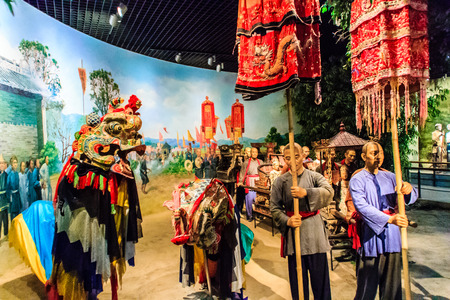ShenZhen, China - November 15, 2014: Shenzhen museum has kept perfecting treasures with full and accurate materials tell visitors the 6,000 years of history of development process in Shenzhen region.のeditorial素材