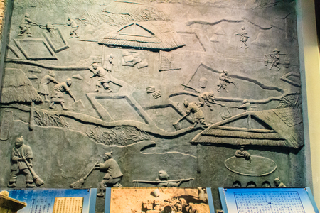 ShenZhen, China - November 15, 2014: Shenzhen museum has kept perfecting treasures with full and accurate materials tell visitors the 6,000 years of history of development process in Shenzhen region.のeditorial素材