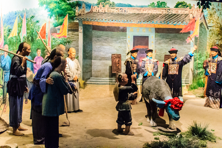 ShenZhen, China - November 15, 2014: Shenzhen museum has kept perfecting treasures with full and accurate materials tell visitors the 6,000 years of history of development process in Shenzhen region.のeditorial素材