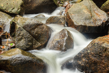 Beautiful of Bangpae waterfall in Phuket, Thailandの写真素材
