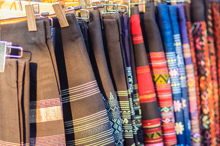 Beautiful Thai tribal clothes and tribal textile style in the northern of thailand. Beautiful...