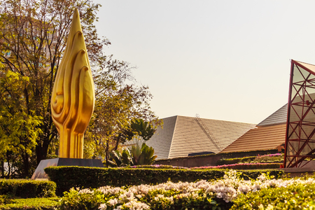 Bangkok, Thailand - February 20, 2017: Beautiful Architecture of Queen Sirikit National Convention Center, the main convention center and exhibition hall located in Bangkok, Thailand.のeditorial素材