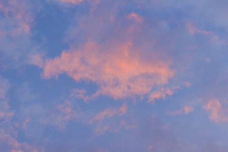 Colorful with red, orange and blue dramatic sky on the clouds for abstract background. Romantic...