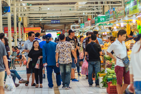 Bangkok, Thailand - April 23, 2017: Or Tor Kor Market (Marketing Organization for Farmers) is ranked as one of the 10 worldâs fresh market by CNNGo. Located near the famous Chatuchak weekend market.のeditorial素材