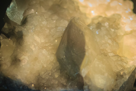 Calcite granular habit specimen from mining and quarrying industries. Calcite is a carbonate mineral and the most stable polymorph of calcium carbonate (CaCO3).の写真素材