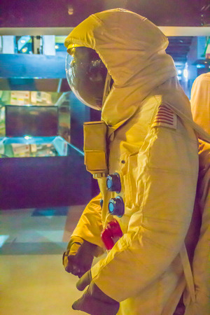 Bangkok, Thailand - November 4, 2017: An astronaut suit is show in the Museum of Bangkok Planetarium, Thailand.のeditorial素材