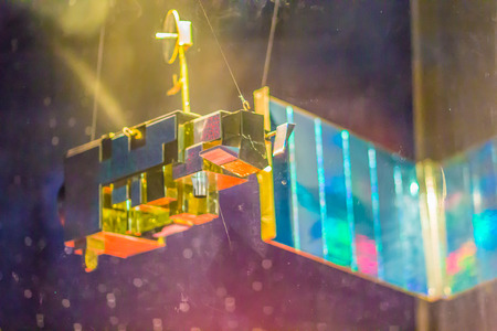 Bangkok, Thailand - November 4, 2017: Model of Terra (EOS AM-1), a multi-national NASA scientific research satellite in a Sun-synchronous orbit around the Earth at Bangkok Planetarium, Thailand.のeditorial素材